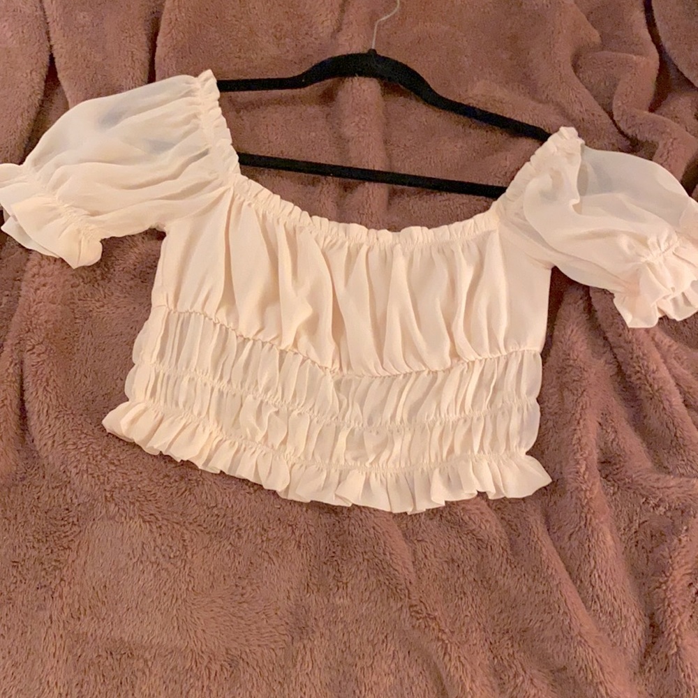 Forever 21 smocked crop top